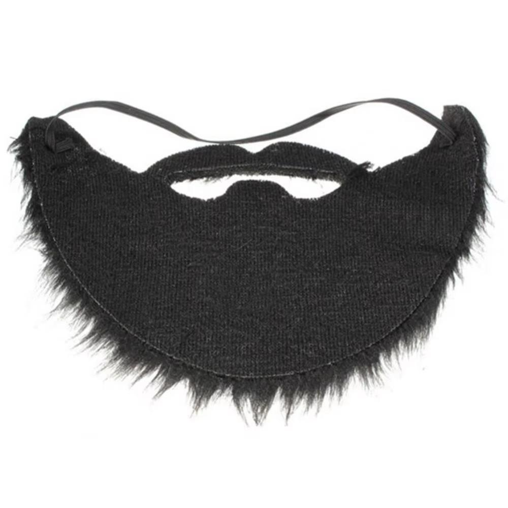 Synthetic Fiber Fake Beard Mustache Soft Hair Black/Brown/White Facial Hair Props Dress Up Elastic Band Cosplay Beard Cosplay