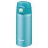 Peacock Stainless Steel Water Bottle, One-Touch Mug, 0.4L, Sky Blue, AMY-40, ASK