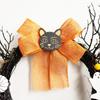 Halloween Wreath Decor With Black Cat Boo Pumpkin Ghost Hanging Ornament Home Party Door Wall Decoration
