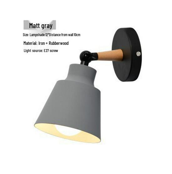 Скандинавский Современный Настенный Светильник Макарон - Спальня, Ресторан, Коридор, Лестница и Гостиная E27 Ночник.