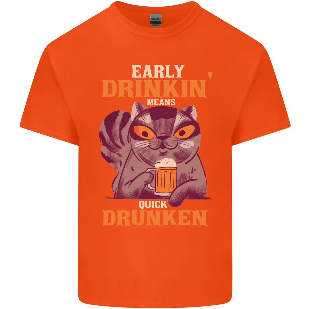 Early Drinkin Quick Drunken Funny Alcohol Beer Unisexs Light Cotton TShirt
