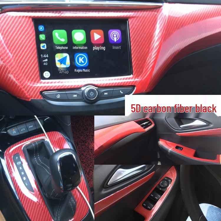 Carbon Fiber Gear Console Stickers for 18-19 Buick Excelle Interior