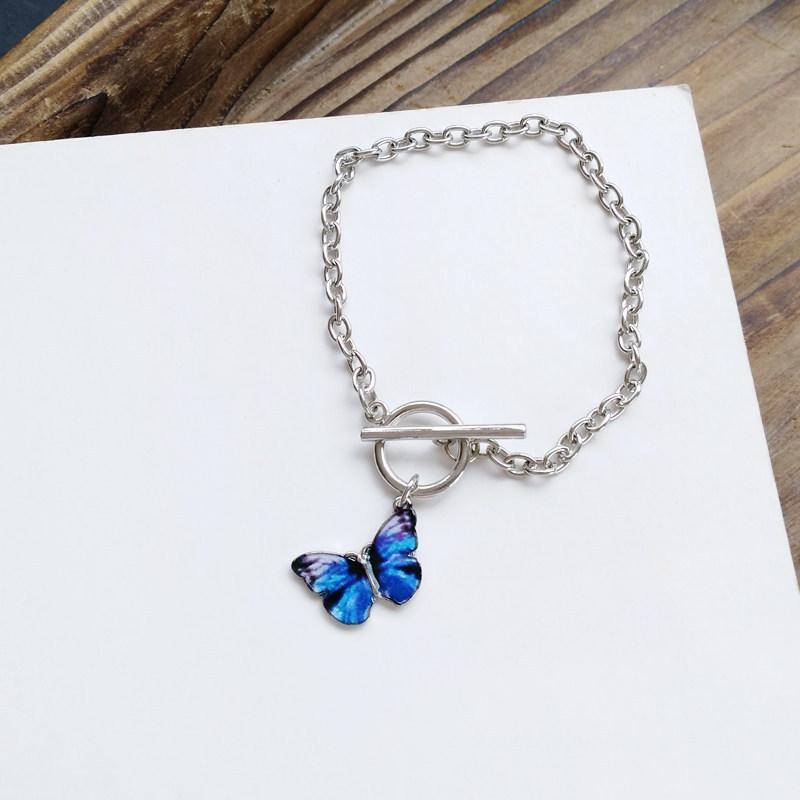 iF ME Корейский браслет для пар с бабочками, персонализированные многослойные браслеты, ювелирные аксессуары, подарок