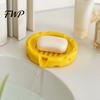 Gift Soap Box for Bathroom Decor Box, Cheese Shape with Removable Drain Layer, Dish No Water Stains Quick Cleaning Anti-Slip Holder, Countertop