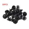 For Car Auto Fender Plastic Rivets Fasteners 30pcs 7mm Dia Hole Black Set