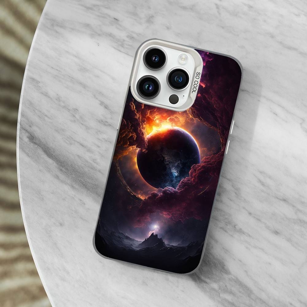 Фэнтези Экологический Арт Чехол для Телефона для iPhone 13,15,14,16,12,11,Mini,MAXXS,Pro,SE, Белый Матовый Ударопрочный Чехол