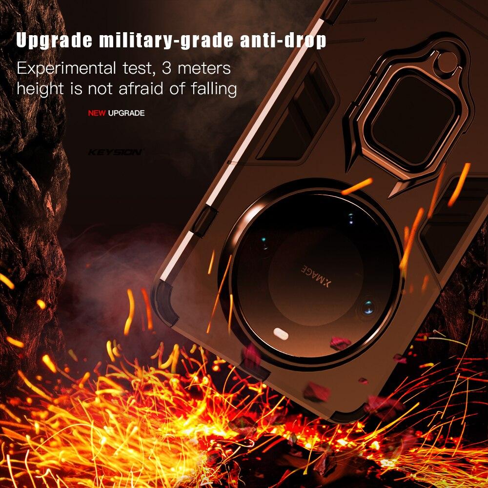 KEYSION Противоударный защитный чехол для Huawei Mate 60 Pro 50 40 Pro, мягкий силиконовый чехол + кольцо-подставка для ПК, чехол для телефона Huawei Nova Y90