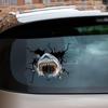 3D Трещина Акула Смешные наклейки на автомобиль Авто Окно Заднее лобовое стекло Съемные виниловые наклейки Мотоциклетный топливный бак Корпус шлема Украшение
