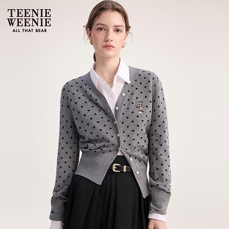 Teenie Weenie Women's Polka Dot V-Neck Cardigan