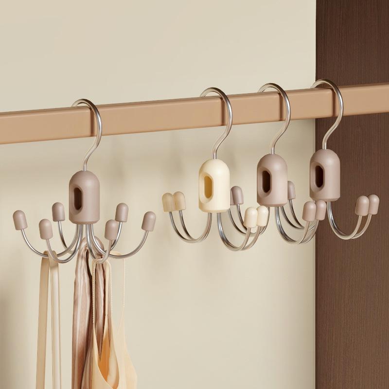 Многофункциональная вращающаяся вешалка: Складное хранение для нижнего белья, галстуков, сумок