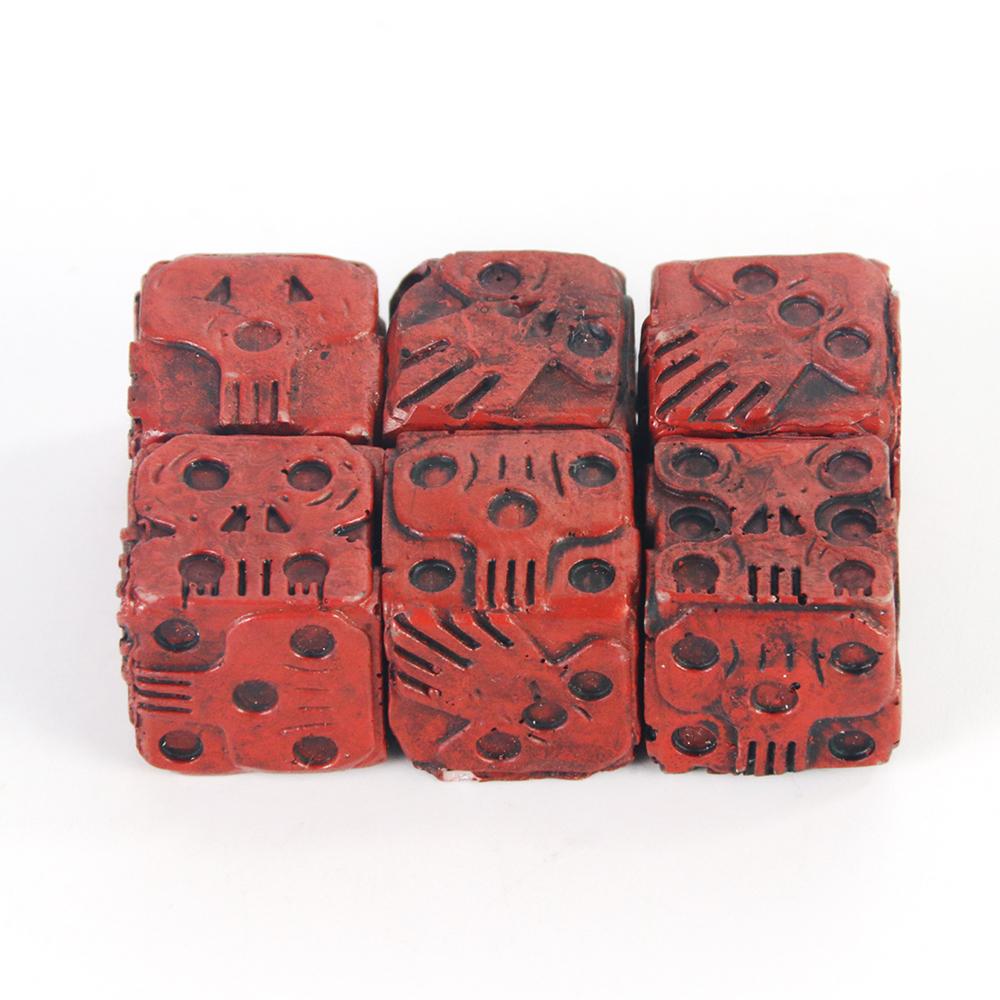 Retro Red Skull Terror Dice D6 Pips 19.6mm for Funny Friend Party Board Game Entertainment