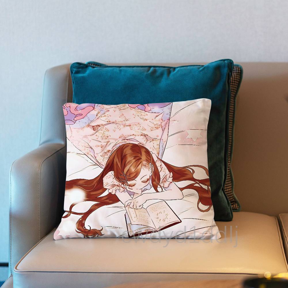 SSugar SSugar Rune Anime Pillow Case Short Plush Sofa Decorative Gift Home Doublesided Printing Cushio