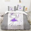 Комплект постельного белья для девочек King Full Size Purple Fairy Casting Magic Twin Комплект постельного белья из микрофибры с мультяшным принтом в девчачьем стиле Покрывало для пододеяльника
