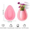 Silicone Flower Vase Self Adhesion Hydroponics Planter Vase Sticker Wall for Glass, Wall, Window, Party,Wedding,Festival,Home,Kitchen, Fridge Door