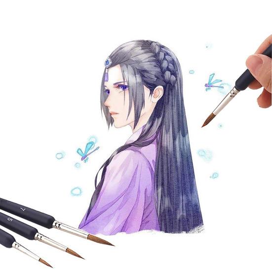 11Pcs Extreme Detail Miniature Paint Brushes Fine Art Premium Synthetic Nylon Bristles Small Gap Precision Brushes