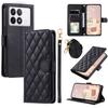 For Xiaomi Redmi K70E 5G/Poco X6 Pro 5G Leather Case Rhombus Grid Wallet Crossbody Phone Cover