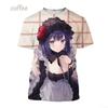 Футболка с 3D-принтом персонажей аниме для мужчин и женщин, летняя, в стиле Харадзюку, с круглым вырезом, дышащая, с коротким рукавом, повседневная