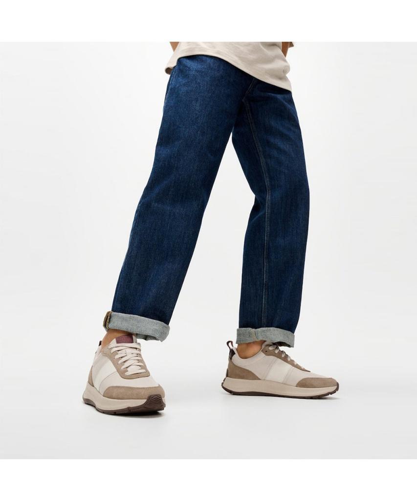 Fitflop [F-Mode] Men'S Leather/Suede Sneakers - Paris Beige/Chocolate (Ft59K1N05A)