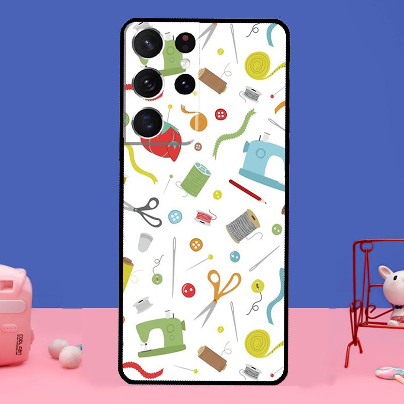 Чехол для телефона с швейными ножницами для Samsung Galaxy S21 Ultra S20 FE S8 S9 S10 S22 Plus Note 20 Ultra, полное покрытие