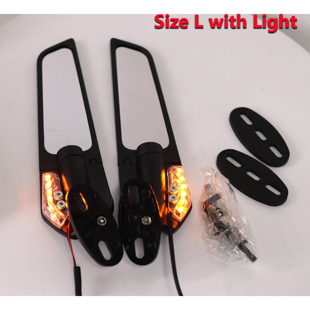 For Aprilia RSV1000 GPR250R APR250 RS125 RS250 RSV4 Factory Motorcycle Mirror Modified Wind Wing Rotating Rearview Mirror Moto