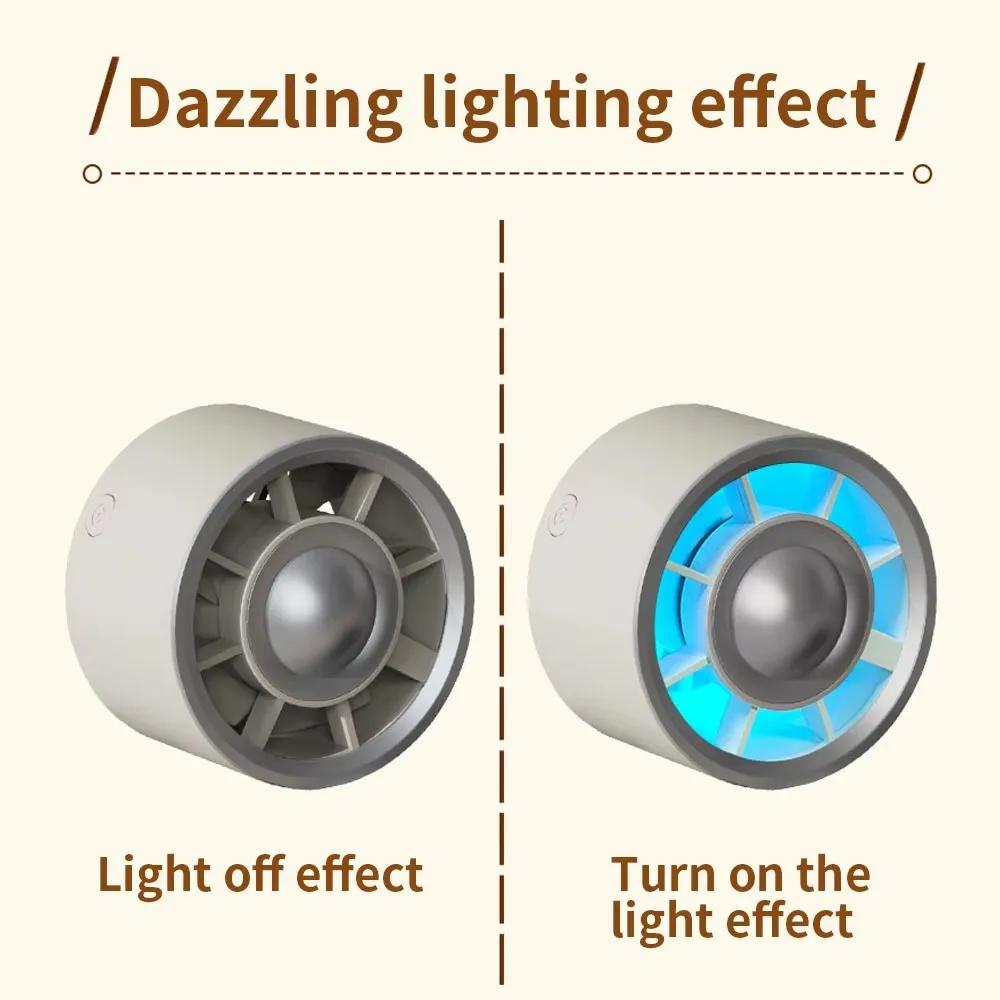 Новый автомобильный вентилятор для воздуховода USB-вентилятор для охлаждения с изменяющимся цветом подсветки 3-скоростной вентилятор Отвод тепла для заднего сиденья автомобиля Автомобильные аксессуары