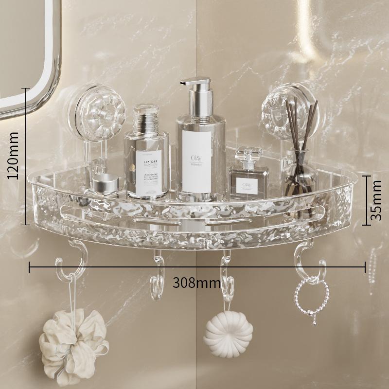 Угловая полка для хранения в ванной комнате Настенная полка Полка для хранения шампуня Держатель для косметики Органайзер без перфоратора Аксессуары для ванной комнаты