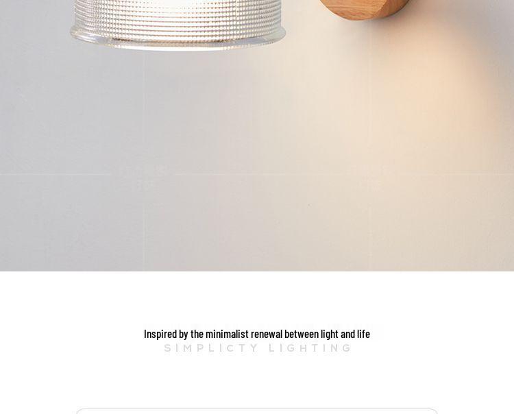 Solid Wood Pull Cord Wall Lamp - Bedside, Corridor, or Study Cream Lamp