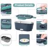 Electric Lunch Box for Adults-60W Fast HeatedLunch Box for Men&Women with Dual 1.5LStainless Steel Containers Fast Heating Porta