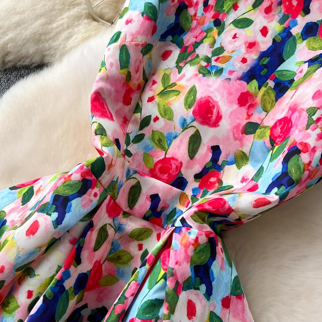 Летние женские модные элегантные длинные макси-майки с принтом без рукавов, вечерние платья