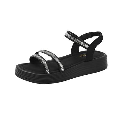 2024 Новые женские сандалии Летние тапочки Женские уличные пляжные туфли Повседневные гладиаторские туфли на платформе Женская обувь Sandalia