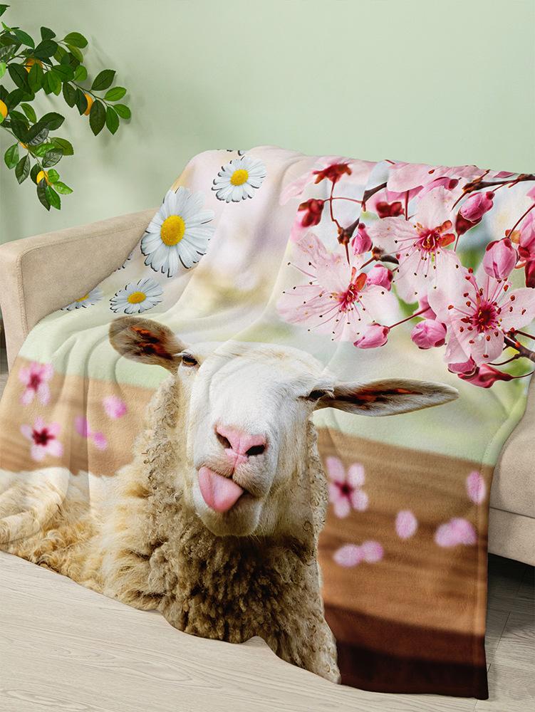 Flannel Pastoral Animal Horse Blanket Crystal Fleece Blanket Spring And Autumn
