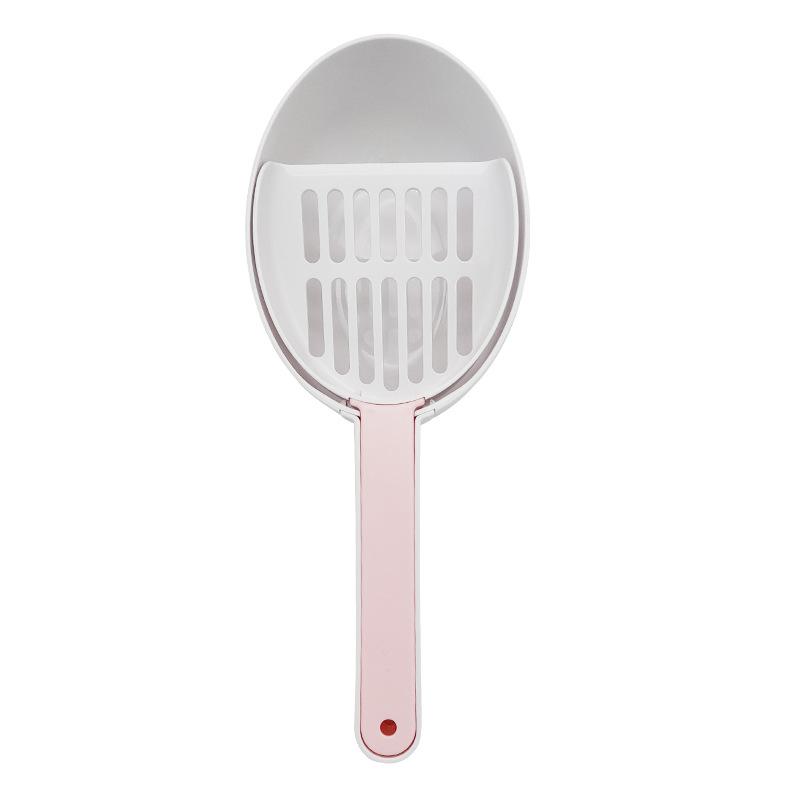 Cat Litter Scooper Portable Cat Poop Shovel with Detachable Double Leakage Shovel for Pet Cleaning Supply