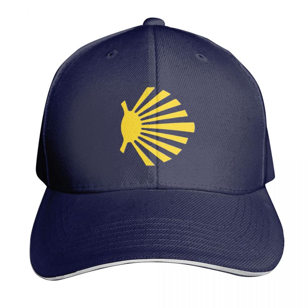 Camino de Santiago Symbol Large Yellow Scallop Shell Baseball Cap hiking hat Beach Military Cap Unisex New Hat Boy Child Womens
