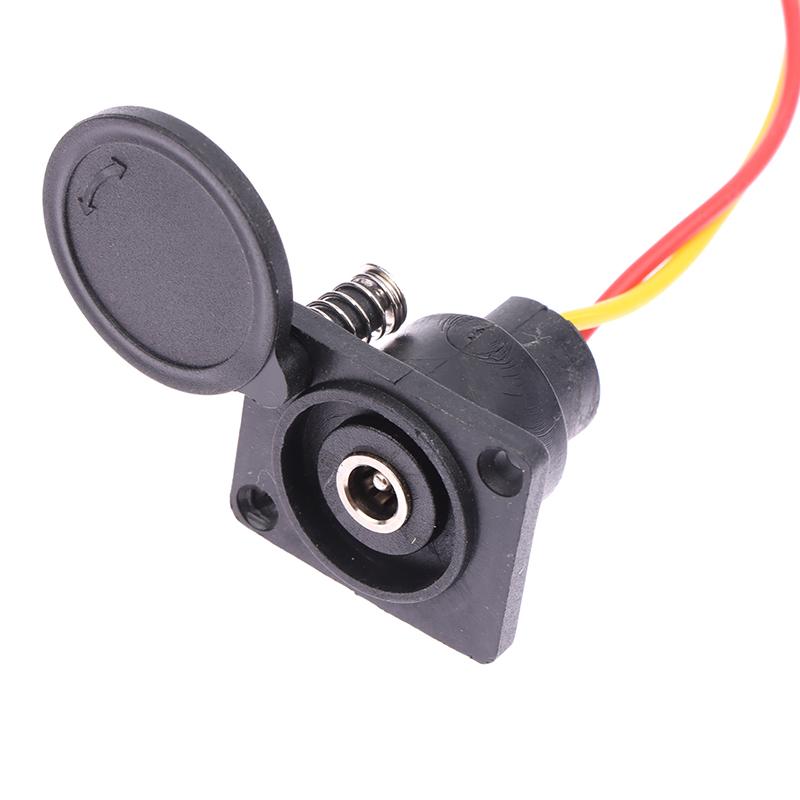 Electric Bicycle Charging Head Lithium Battery Output Line Round Male And Female Base Dc2.1 / 2.5 Charger Plug Socket