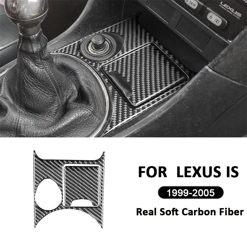 Для LEXUS IS 1999-2005 Аксессуары из углеродного волокна для автомобиля Пепельница центральной консоли Пепельница Панель Накладка Декоративная наклейка для интерьера