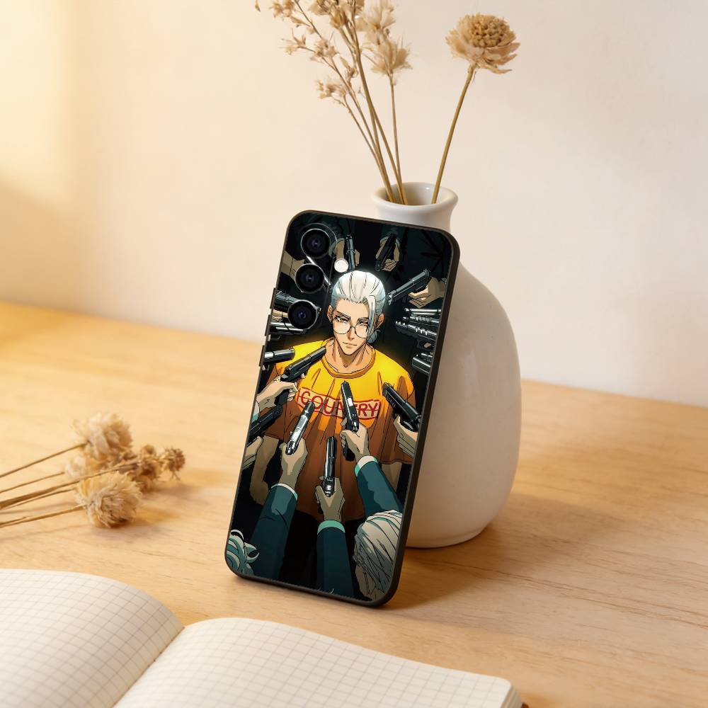 Чехол для телефона Sakamoto Days для Samsung Galaxy A73, A72, A71, A70, A53, A52, A51, Другие, Мягкий черный чехол