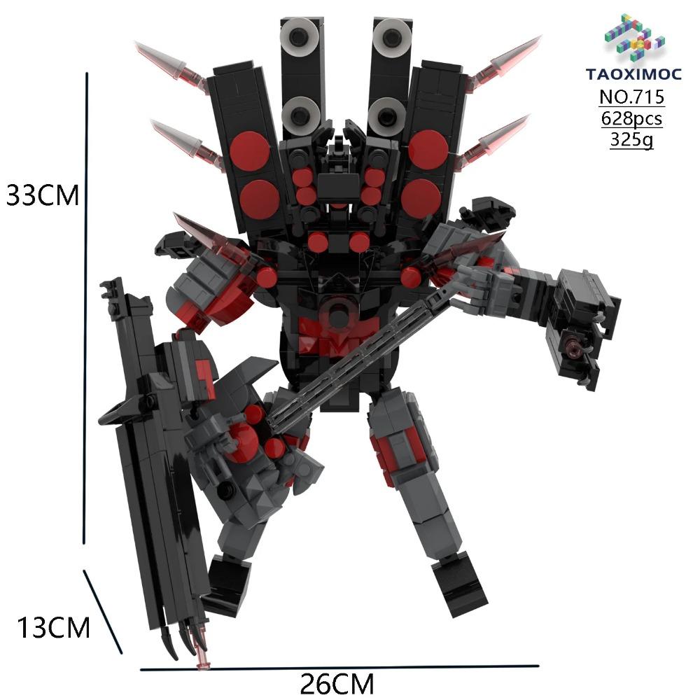 Skibidi Toilet Building Block Horror Game Speakerman Bosses Camara Titan TV Man Cartoon Doll Model Kids Halloween Birthday Gift