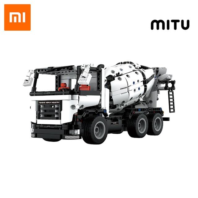 MITU Xiaomi Engineering Building Blocks Mixer Truck Car Toy Kids Christmas DIY Puzzle Lego Gift Assembly Building Bricks Mi Home