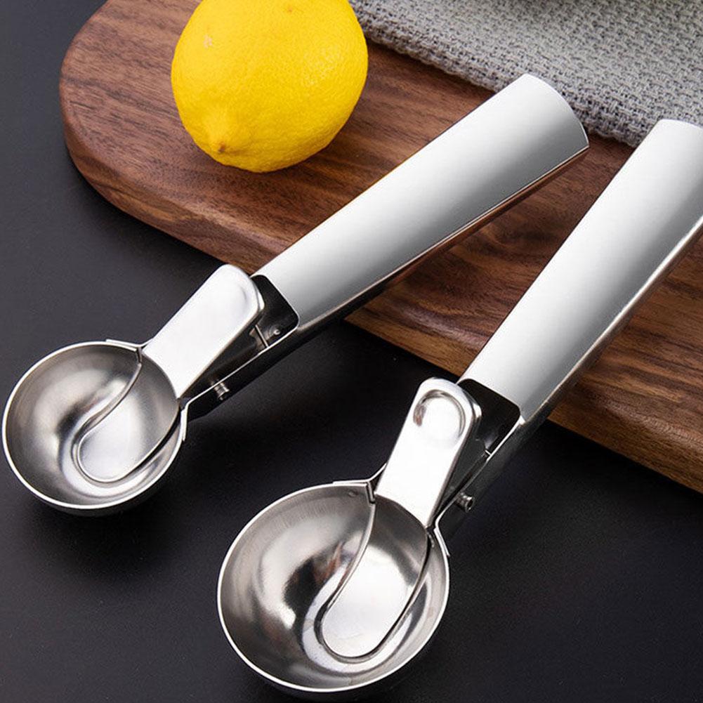 Stainless Steel Dual-purpose Ice Cream Scoop Ice Cream Scooper Multifunctional Fruit Scoop For Kitchen Supplies