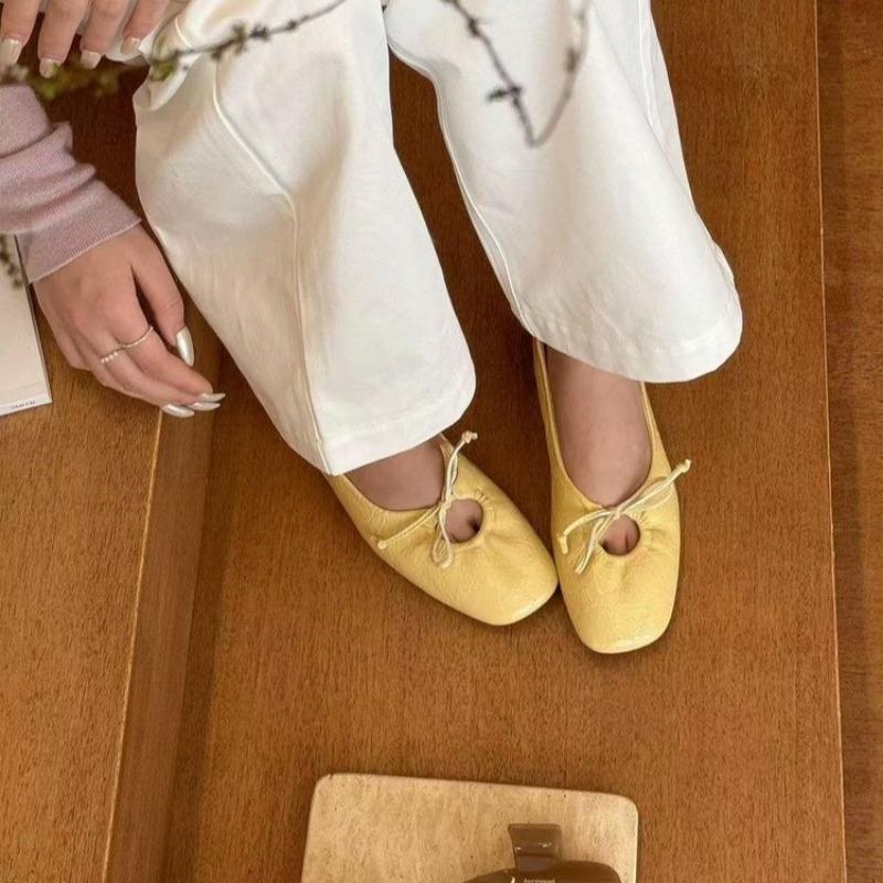 Роскошные модные женские туфли на плоской подошве с бабочкой и узлом, женские туфли-слайды, шелковая обувь, балетки с мелкими отверстиями, танцевальная обувь для женщин