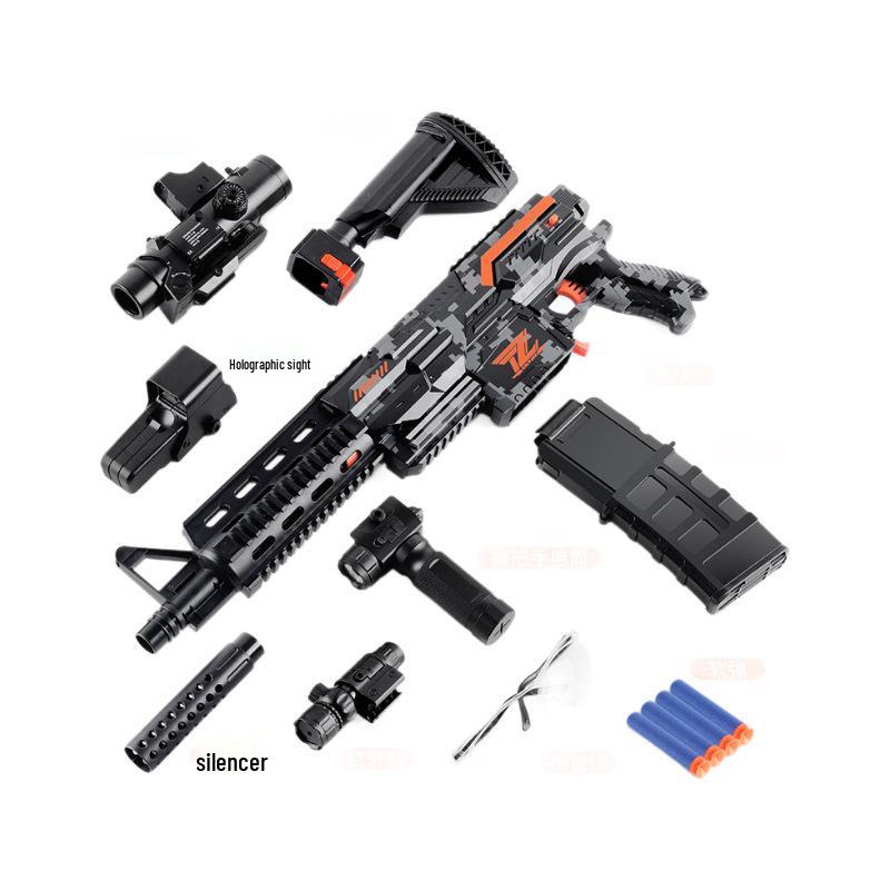 Electric M416 Auto Soft Bullet Toy Gun - Sniper Simulation for Kids Birthday Gift - AK47 Style Rifle