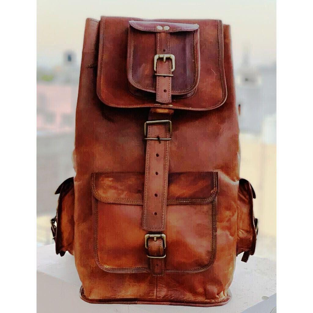 Женский винтажный кожаный рюкзак, коричневый рюкзак, дорожная сумка для ноутбука, НОВЫЙ