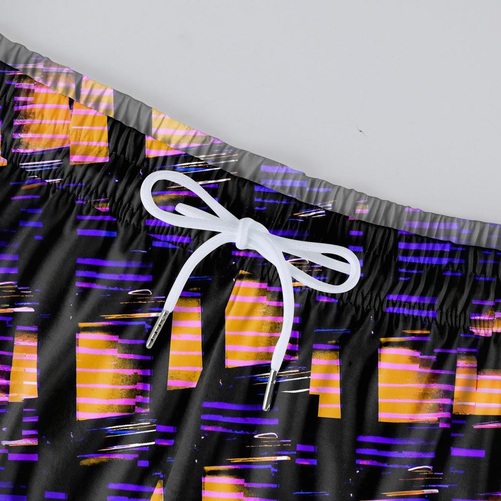 Мужские мягкие домашние пижамные штаны с гавайским принтом, повседневные спортивные штаны с завязками