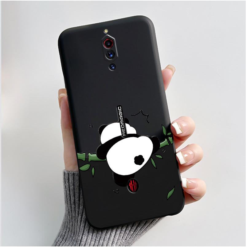 Чехол для телефона ZTE nubia RedMagic Red Magic 5g 5s Ударопрочный Защитный Черный Мягкий ТПУ Чехол Эстетичный Милый Кот Астронавт Обложка