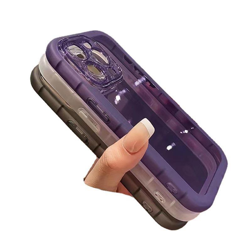 Темно-фиолетовый силиконовый чехол для телефона iPhone 8/7 Plus/11/12/14 - Прозрачный и защитный