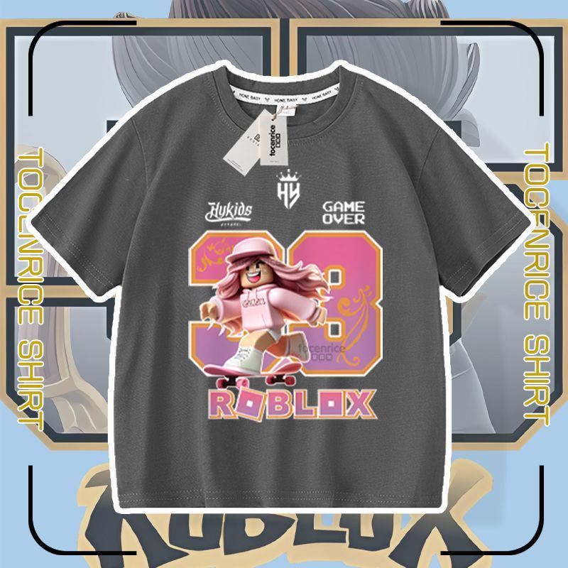 Roblox Периферия Унисекс Свободная Повседневная Футболка