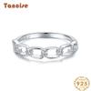 Tancise Classic 925 Sterling Silver  Zircon Ring Ladies Jewelry Wedding Promise Party Gift