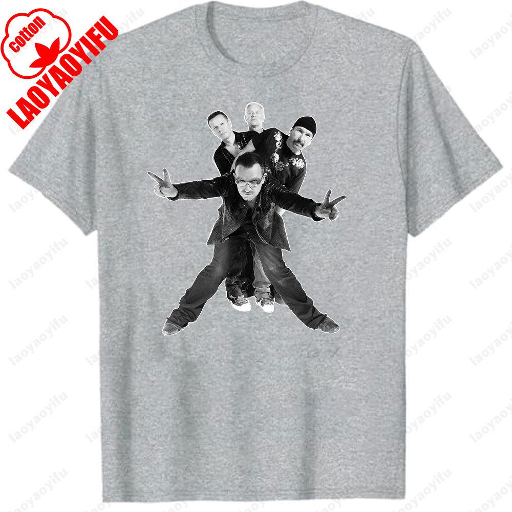 Vintage U2 Rock Band Live The Joshua Tree World Tour 1987 T-Shirt Fan Gift Casual Style Ropa Hombre Classics Graphic T Shirts