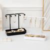 with Storage Box Base Earrings Display Rack Wooden Jewelry Holder  Shower Accessories