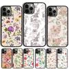 Винтажный чехол для телефона с цветами и листьями для iPhone 17 Air 15 16 Чехол 11 13 14 Pro Max 12 Plus Max Fundas